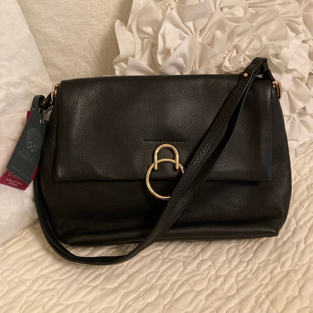 Vince Camuto Black Leather Crossbody/ Shoulder Bag - NWT